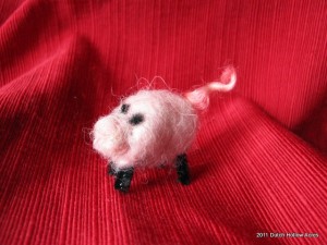 Needle Felt Pig